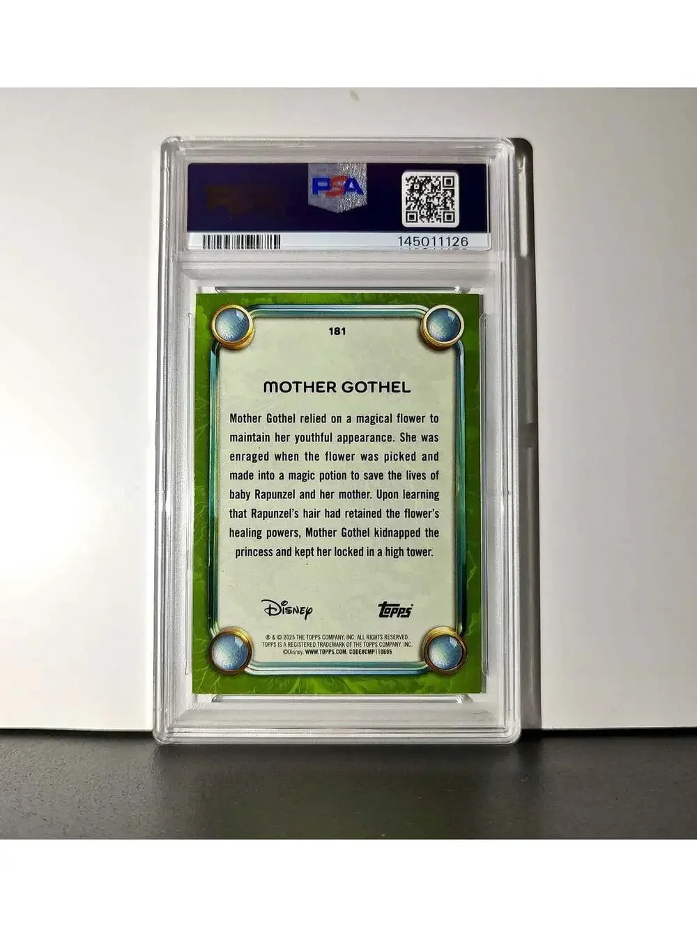 Mother Gothel 2025 Topps Disney Wonder #181 Card Tangled PSA 9